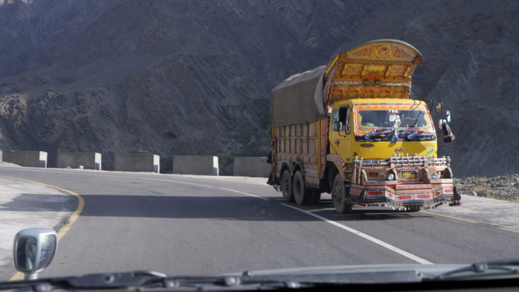 a decorated truck in pakistan